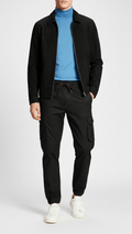 Six Pocket Black Cargo Trouser For Men's