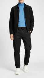 Six Pocket Black Cargo Trouser For Men's