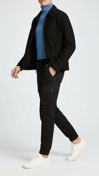 Six Pocket Black Cargo Trouser For Men's