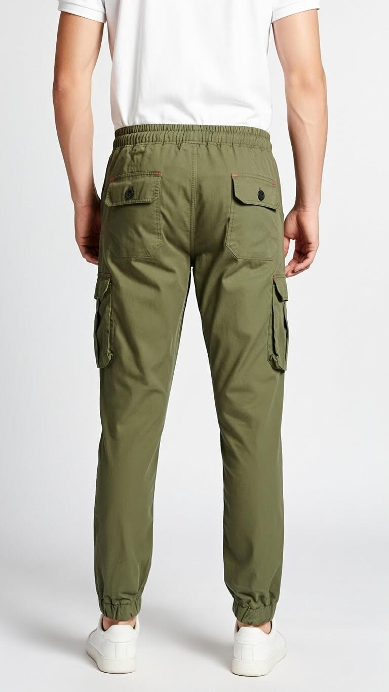 Olive Six Pocket Cargo Trouser for Men's