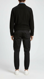 Six Pocket Black Cargo Trouser For Men's