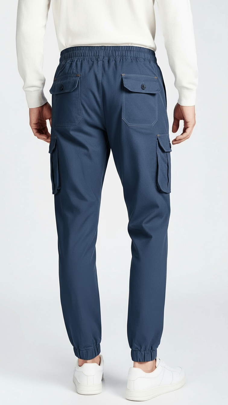 Navy Six Pocket Cargo Trouser For Men's