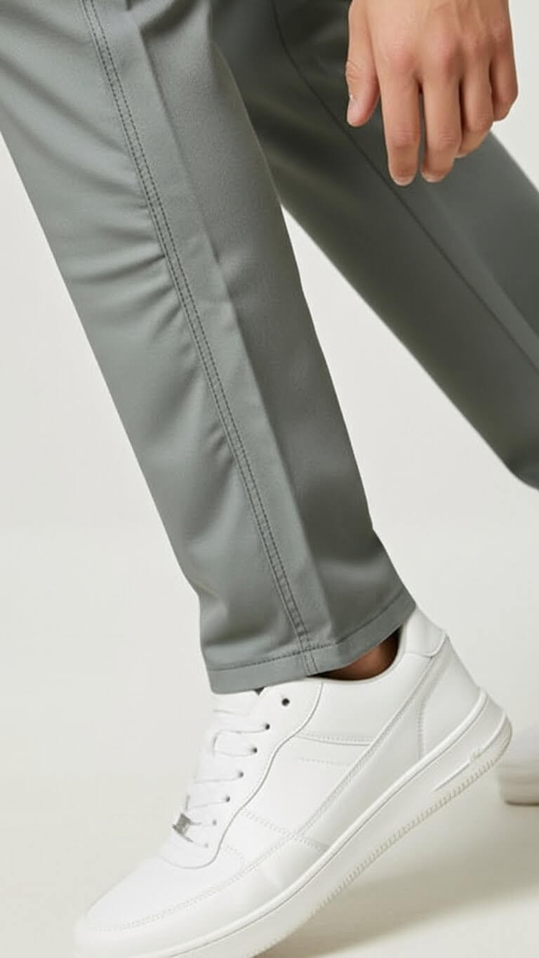 Charcoal Eight Pocket Cargo Trouser For Men's