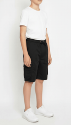 Kids’ Utility Cargo Shorts - Black Color