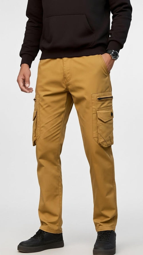 Camel Eight Pocket Cargo Trouser For Men's