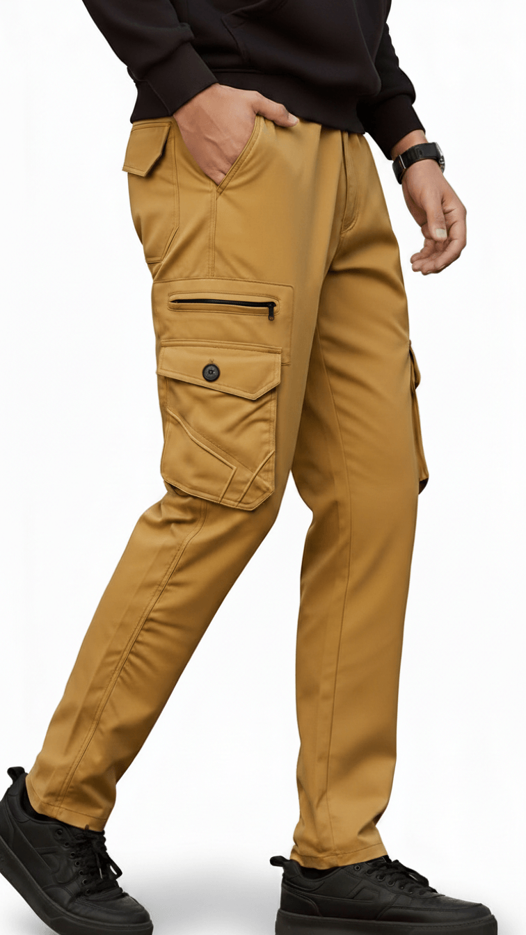 Camel Eight Pocket Cargo Trouser For Men's