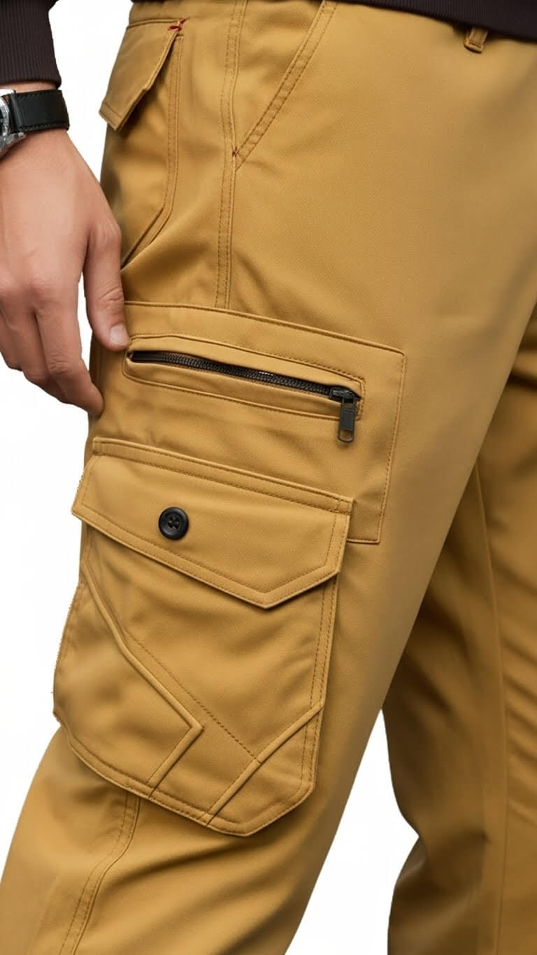 Camel Eight Pocket Cargo Trouser For Men's