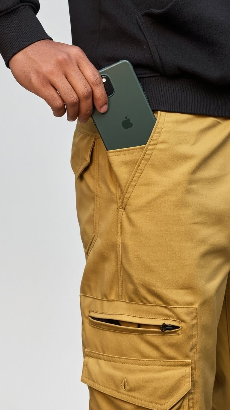 Camel Eight Pocket Cargo Trouser For Men's