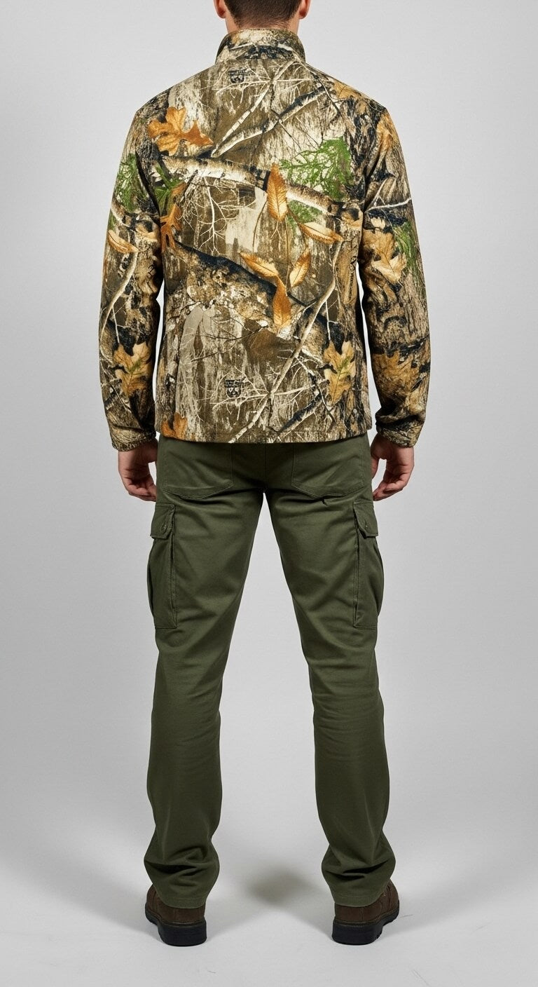 Men’s Forest Camo Hunting Jacket – Lightweight Field Shell with Utility Pockets