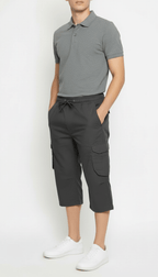 Men's Comfort-Fit Drawstring Cargo Shorts | 6-Pocket Casual Utility Shorts