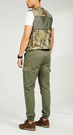 Men’s Jungle Camo Hunting Vest – Lightweight Field Utility Jacket with Multi Pockets