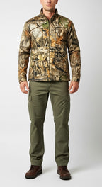 Men’s Forest Camo Hunting Jacket – Lightweight Field Shell with Utility Pockets